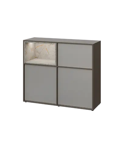 ERE D1241 L dolní modul, 2-dveřová/nika, 1000x1200x400, levý, metalická